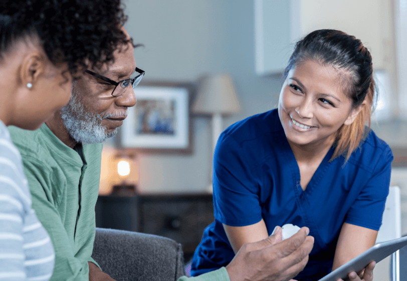 Nurse and patients