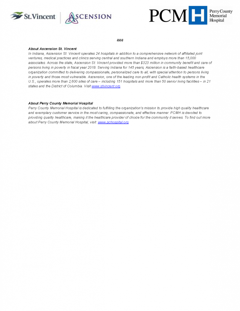 St -Vincent Evansville News Release PCMH-MSA Page 2-791X 1024